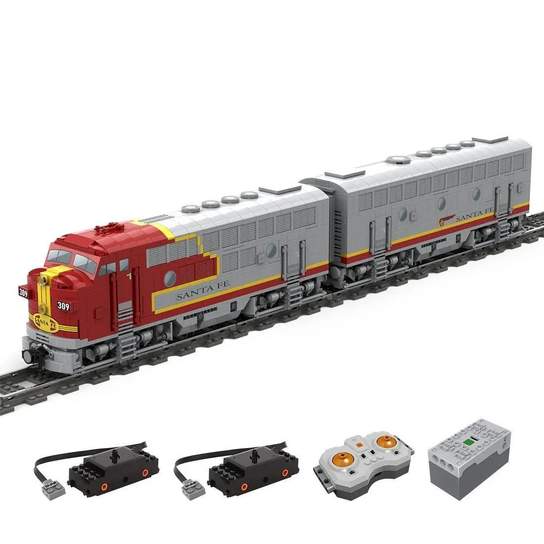 LesDiy Locomotive Diesel EMD F7 Santa Fe (LESDIY-3517531) - prix | Brick Broker