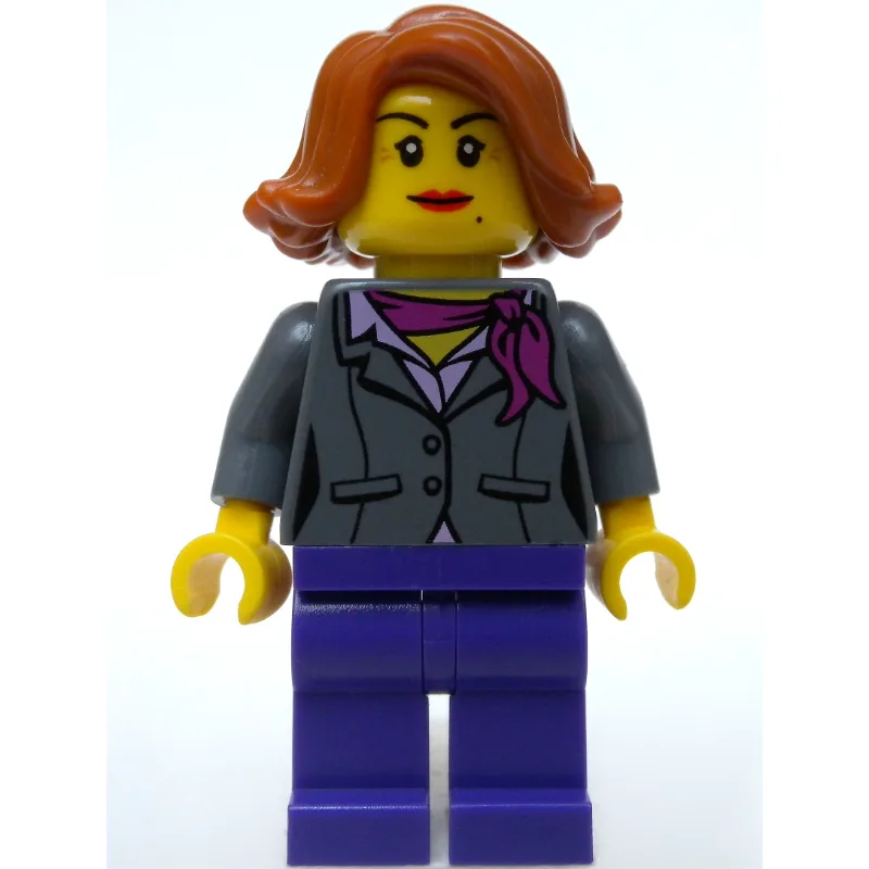 Dark Bluish grey Torso, Jacket, Dark Purple L… — minifigurine LEGO | Brick Broker