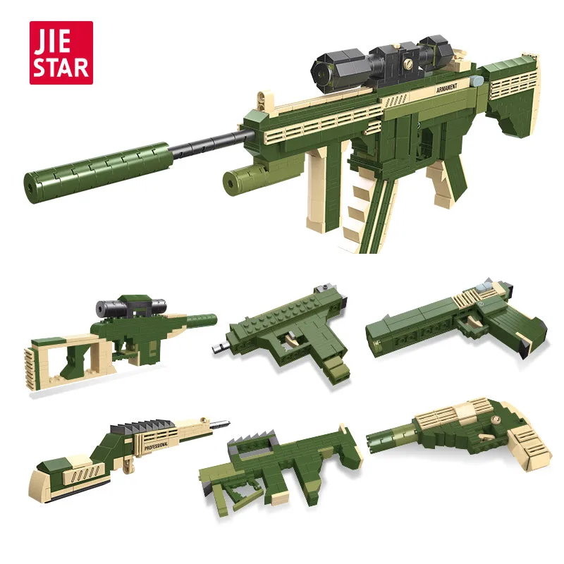 JIESTAR Lot de 6 ensembles de la série d'armes à feu Glory (JS-92408) - prix | Brick Broker