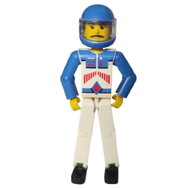 Technic Figure White Legs, White Top with Red… — minifigurine LEGO | Brick Broker