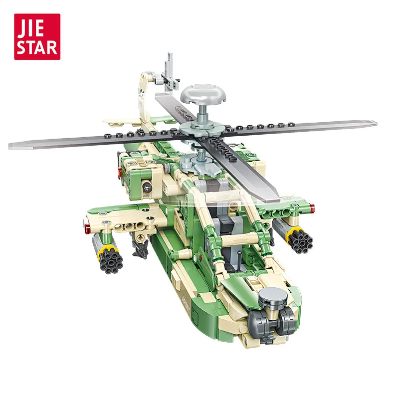 JIESTAR Hélicoptère d'attaque AH-64 Apache (JS-58094) - prix | Brick Broker