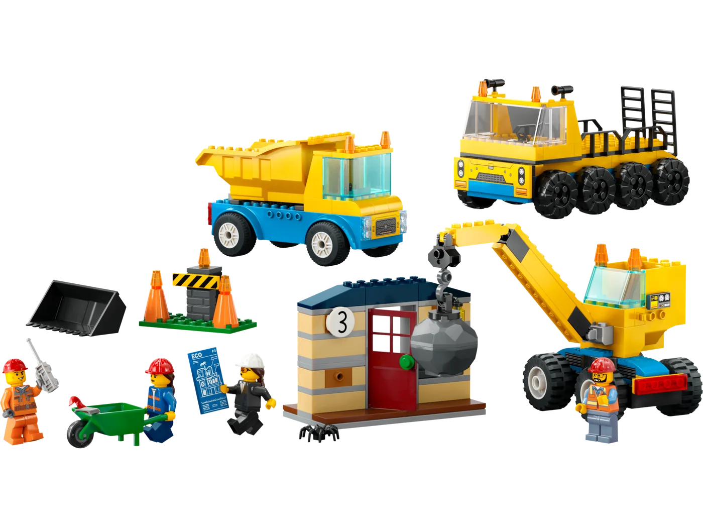 LEGO 60391 Camions de Construction et Grue à Boule de Démolition - prix | Brick Broker