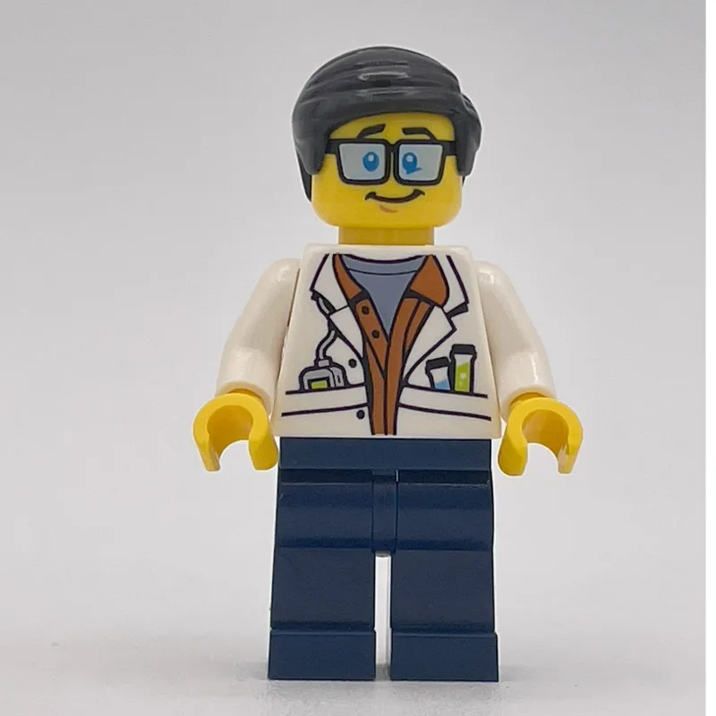 Scientist, Open White Jacket over Dark Orange… — minifigurine LEGO | Brick Broker