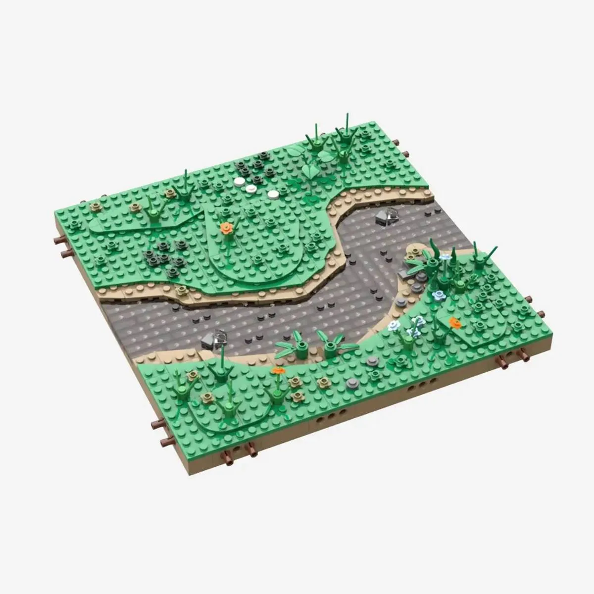 BlueBrixx Système de paysage modulaire - ruisseau (BB-108732) - prix | Brick Broker