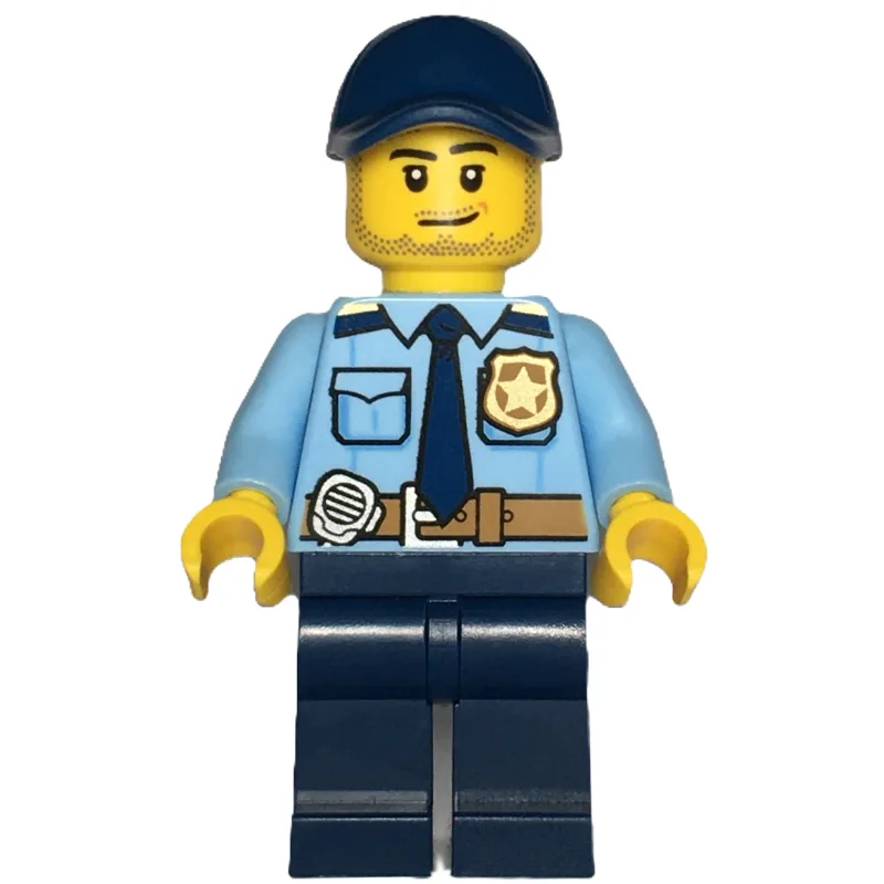 Policeman, Bright Light BLue Shirt, Dark Blue… — minifigurine LEGO | Brick Broker