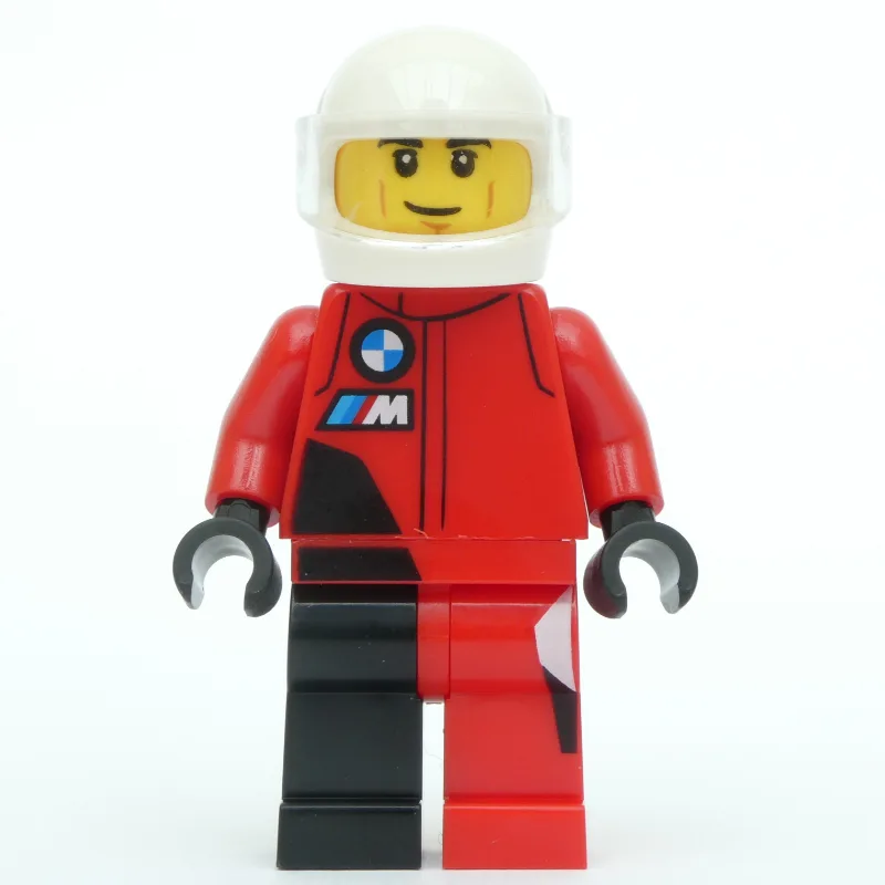 Race Driver - Red Racing Suit, White Helmet — minifigurine LEGO | Brick Broker