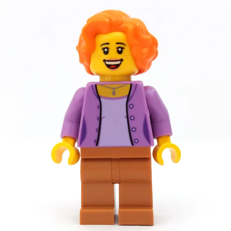 Woman, Open Medium Lavender over Lavender Shi… — minifigurine LEGO | Brick Broker