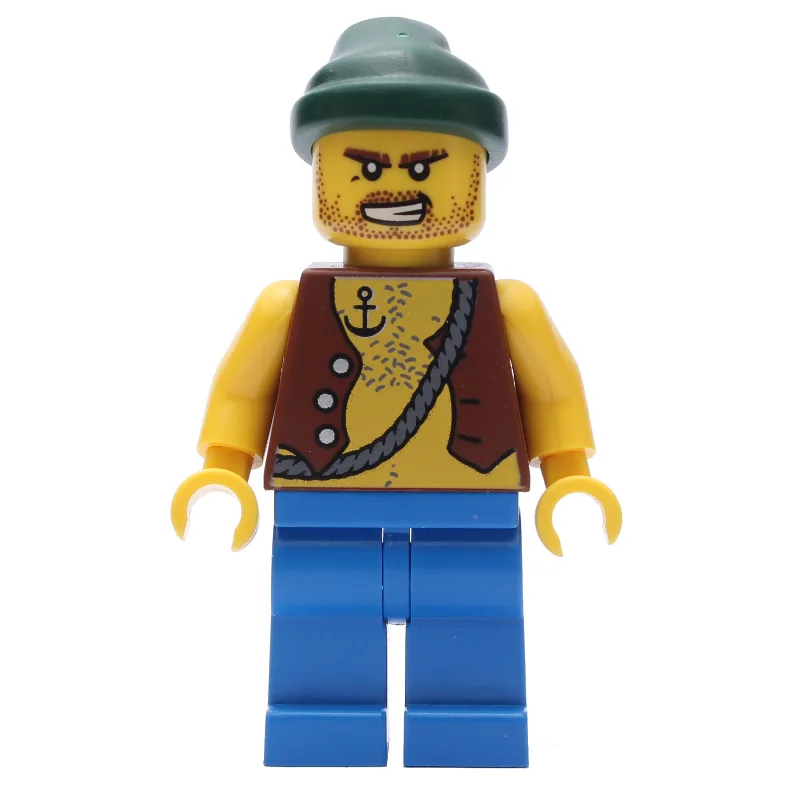 Pirate - Anchor Tattoo, Blue Legs, Dark Green… — minifigurine LEGO | Brick Broker