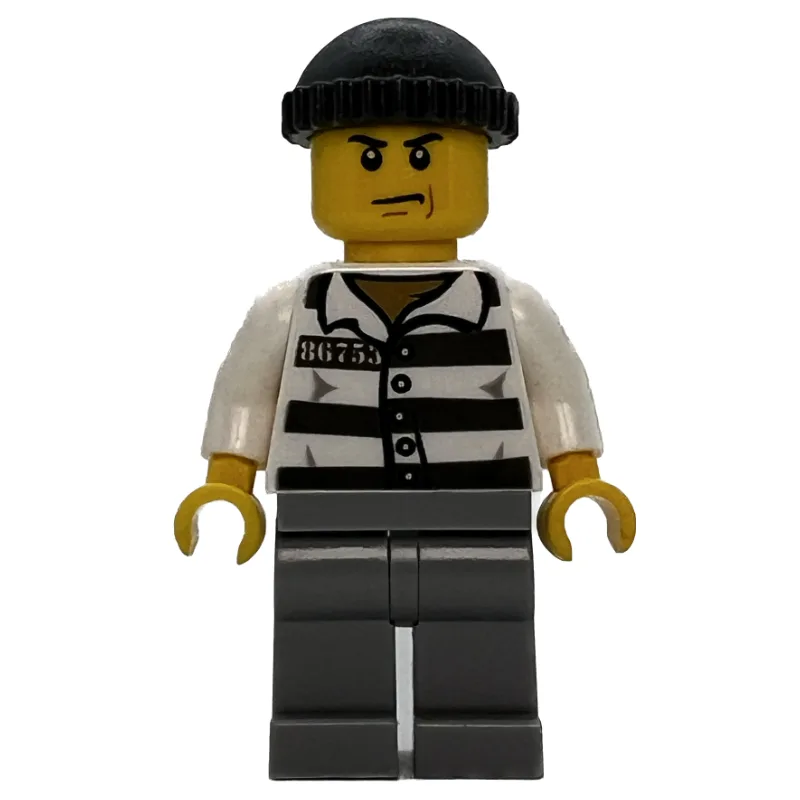Criminal, Prison Shirt with #86753, Light Blu… — minifigurine LEGO | Brick Broker