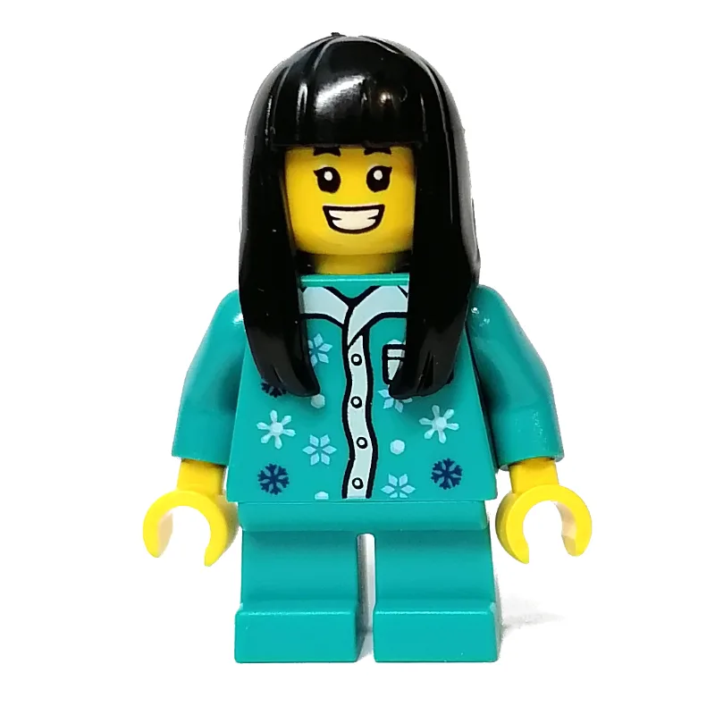 Kid - Dark Turquoise Torso and Legs, Long Bla… — minifigurine LEGO | Brick Broker