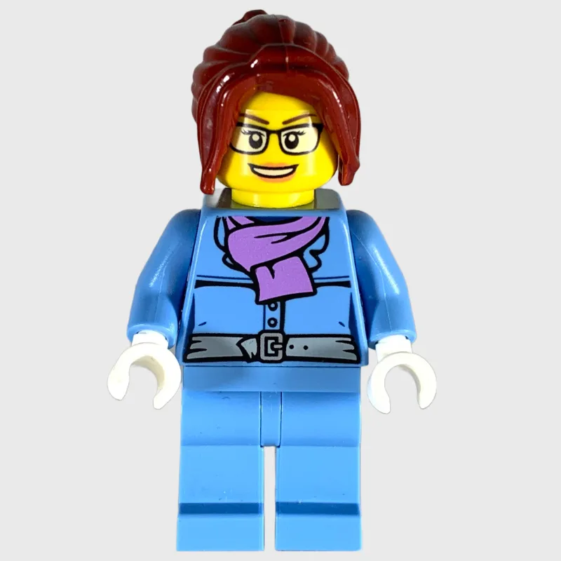 Medium Blue Torso, Medium Blue Legs, Dark Red… — minifigurine LEGO | Brick Broker