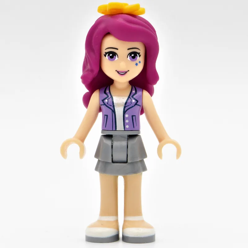 Livi - Medium Lavender Top, Flat Silver Skirt' — minifigurine LEGO | Brick Broker