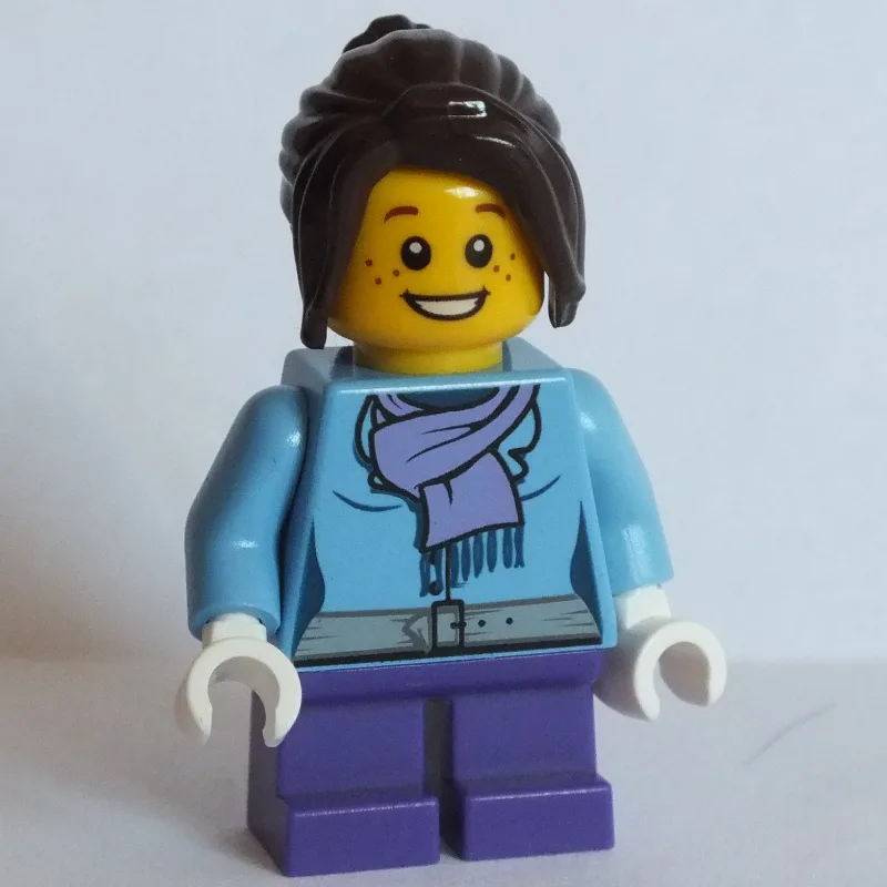 Girl, Medium Blue Jacket with Medium Lavender… — minifigurine LEGO | Brick Broker