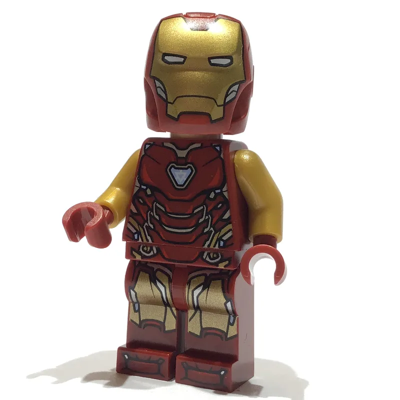 Iron Man Mark 85 Armor, Pearl Gold Arms, Angu… — minifigurine LEGO | Brick Broker