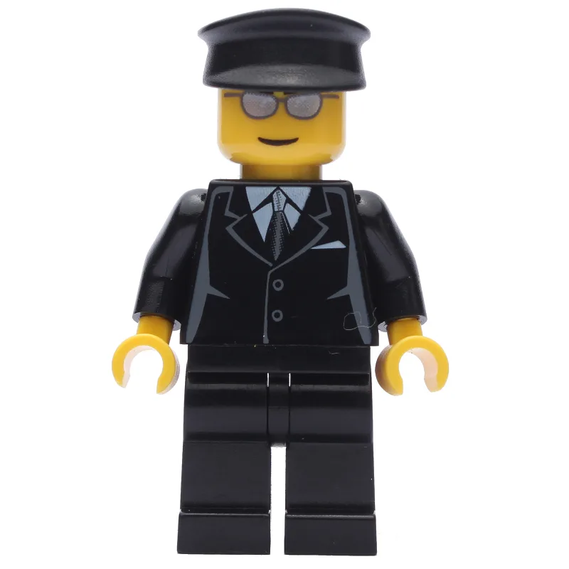 Man, Black Suit and Tie, Black Hat, Silver Su… — minifigurine LEGO | Brick Broker