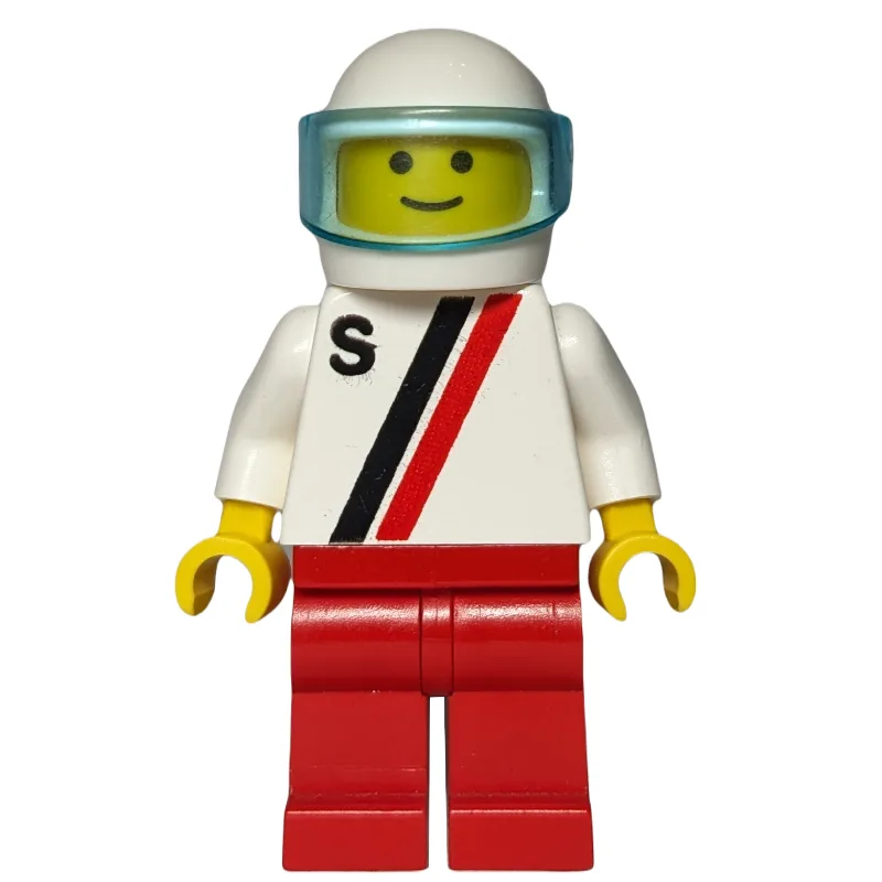Man, White Shirt with Two Stripes and 'S', Re… — minifigurine LEGO | Brick Broker