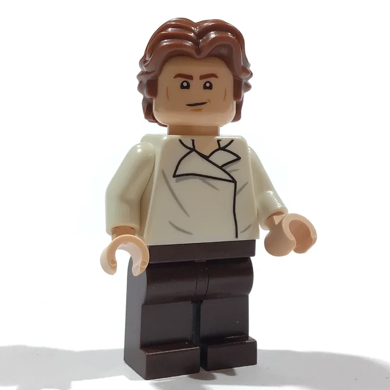 Han Solo, White Shirt, Dark Brown Legs, Dual… — minifigurine LEGO | Brick Broker