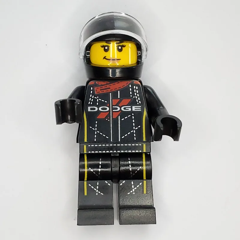 Race Driver - Black Torso, Black Legs, Black… — minifigurine LEGO | Brick Broker