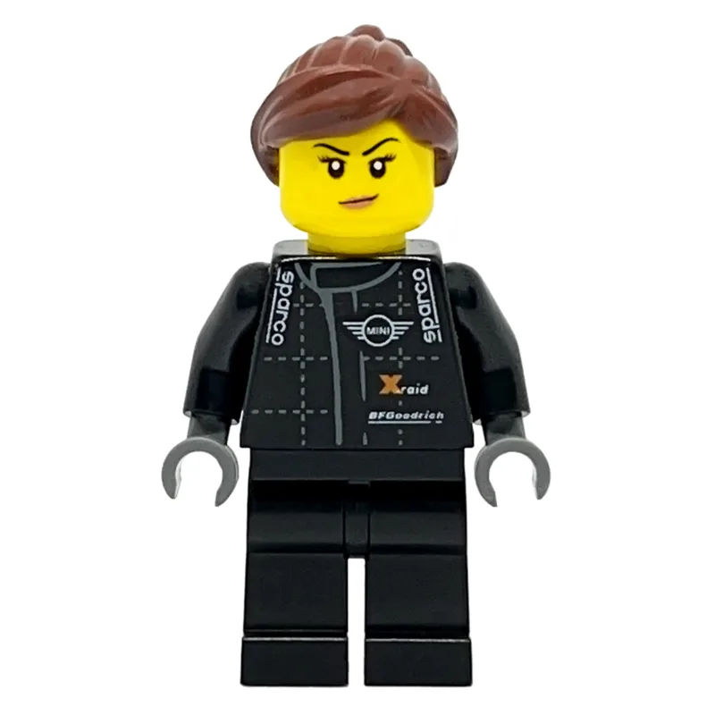 Race Driver, Black Torso, Black Legs, Reddish… — minifigurine LEGO | Brick Broker