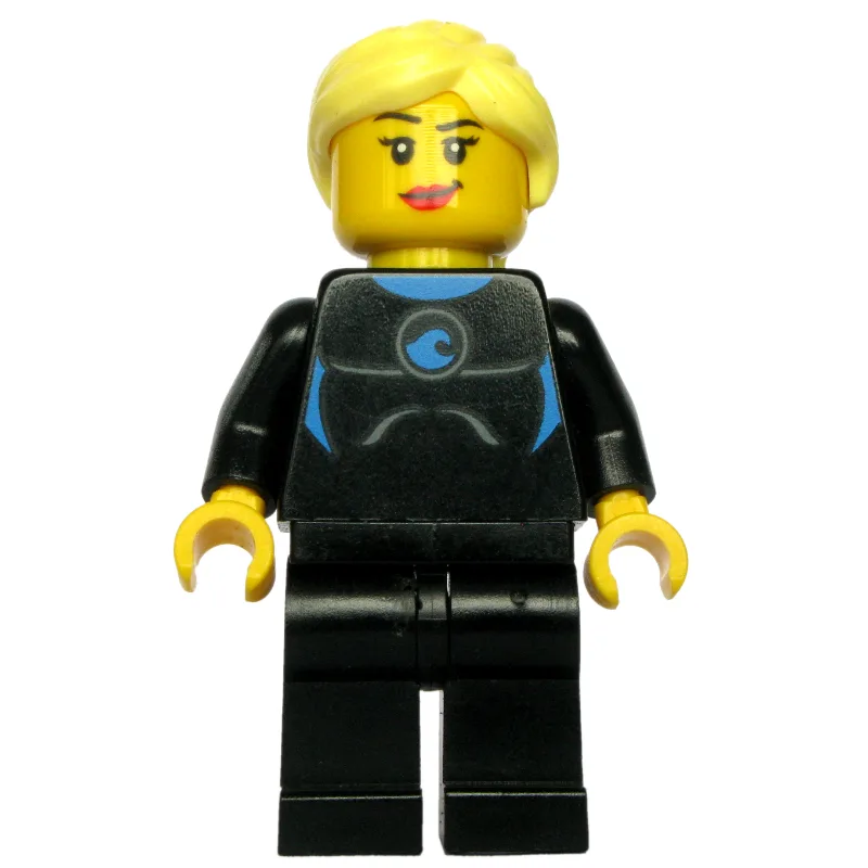 Black Torso Wet Suit, Black Legs, Bright Ligh… — minifigurine LEGO | Brick Broker
