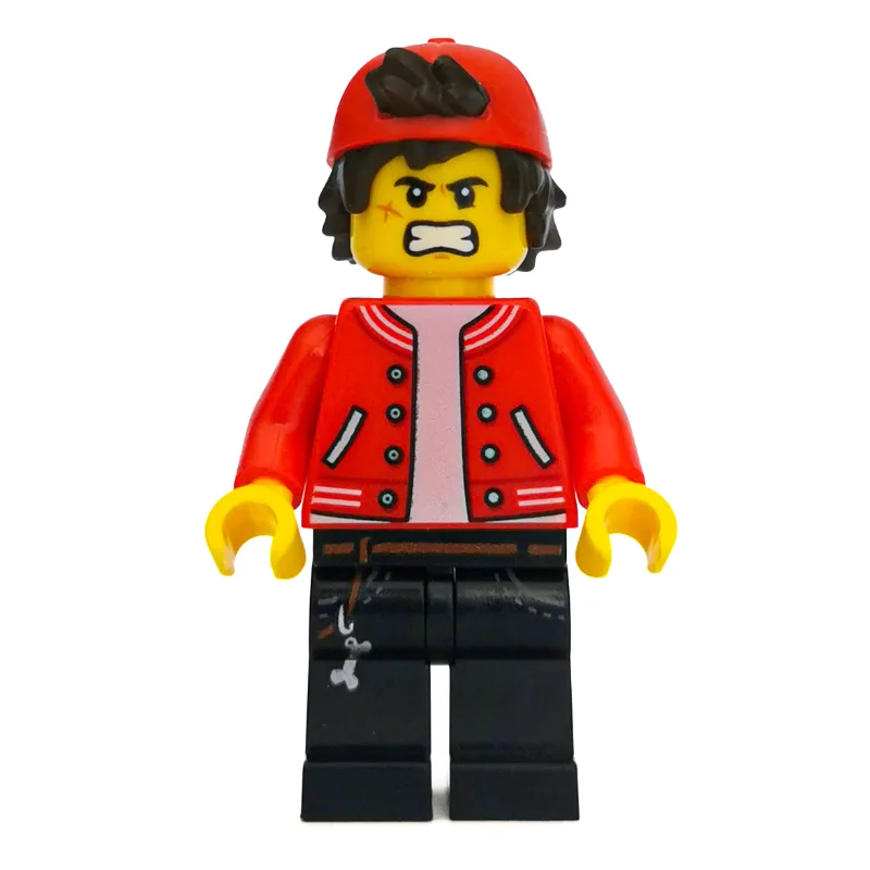 Jack Davids, Red Jacket with Backwards Red Cap — minifigurine LEGO | Brick Broker