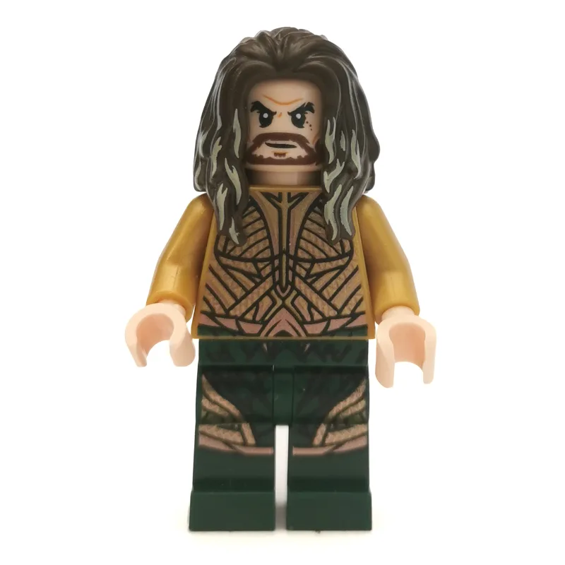 Aquaman, Dark Brown Hair, Light Nougat Hands… — minifigurine LEGO | Brick Broker