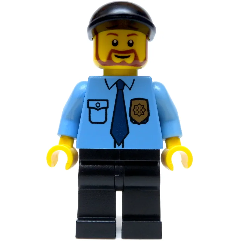 Policeman, Medium Blue Shirt with Badge and T… — minifigurine LEGO | Brick Broker