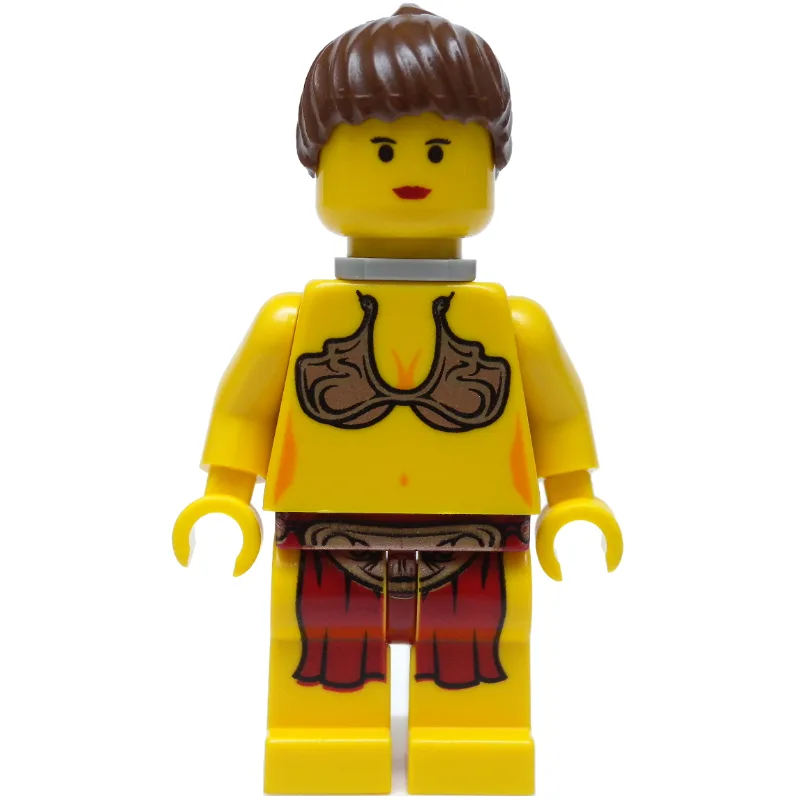 Princess Leia, Slave Outfit, Yellow Skin, Nec… — minifigurine LEGO | Brick Broker