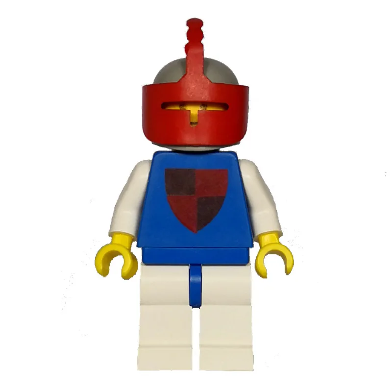 Knight (Quartered Shield) - White Legs, Red V… — minifigurine LEGO | Brick Broker