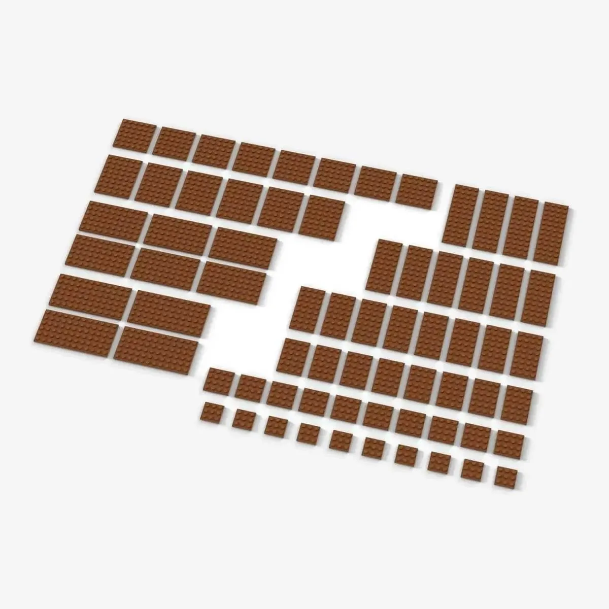 BlueBrixx Grandes plaques Brix assorties, Nougat moyen (BB-401103) - prix | Brick Broker