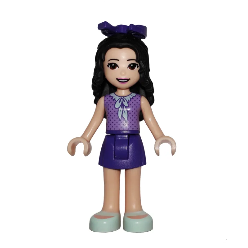 Emma - Medium Lavender Dotted Top, Dark Purpl… — minifigurine LEGO | Brick Broker