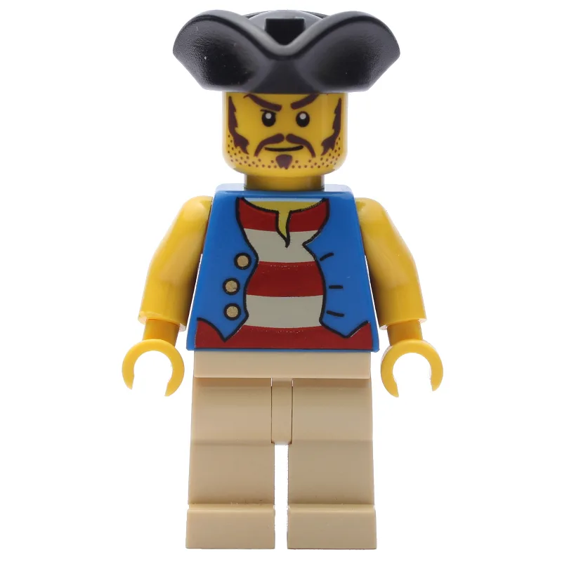 Pirate - Blue Vest, Tan Legs, Black Tricorne… — minifigurine LEGO | Brick Broker