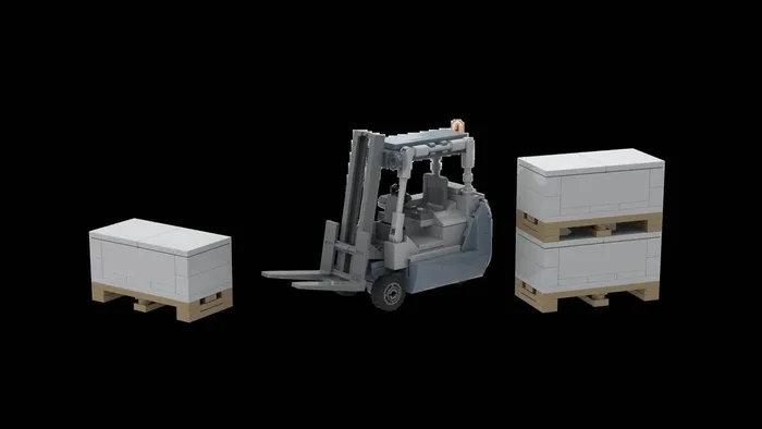 BRIXIES Chariot élévateur avec palettes de plâtre (BRIXIES-222.833) - prix | Brick Broker