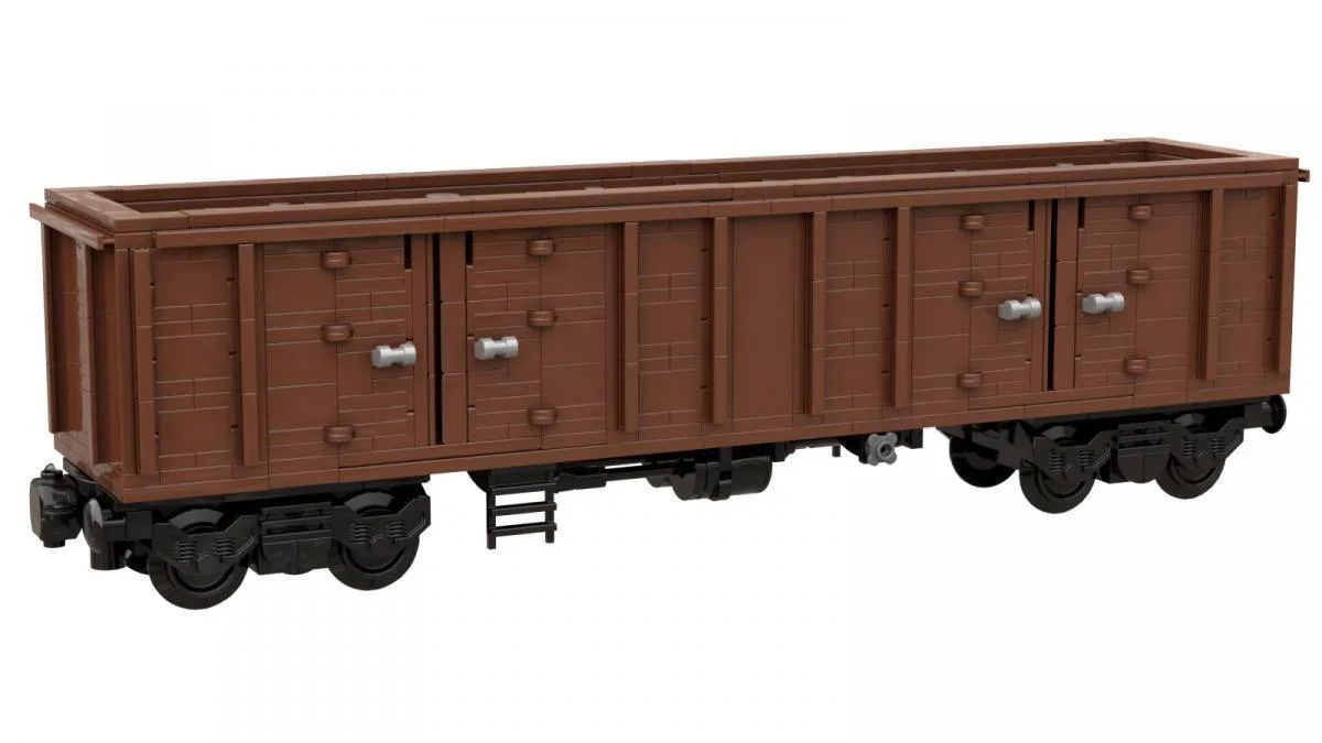 BlueBrixx Wagon de marchandises ouvert grand (8 roues) (BB-105074) - prix | Brick Broker