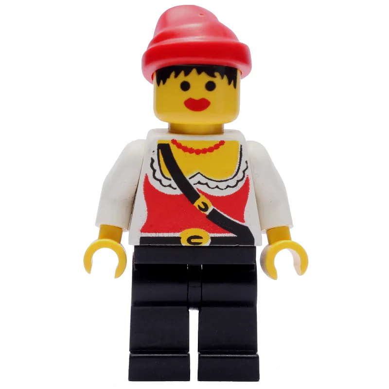 Pirate - Female, Black Legs, Red Bandana — minifigurine LEGO | Brick Broker