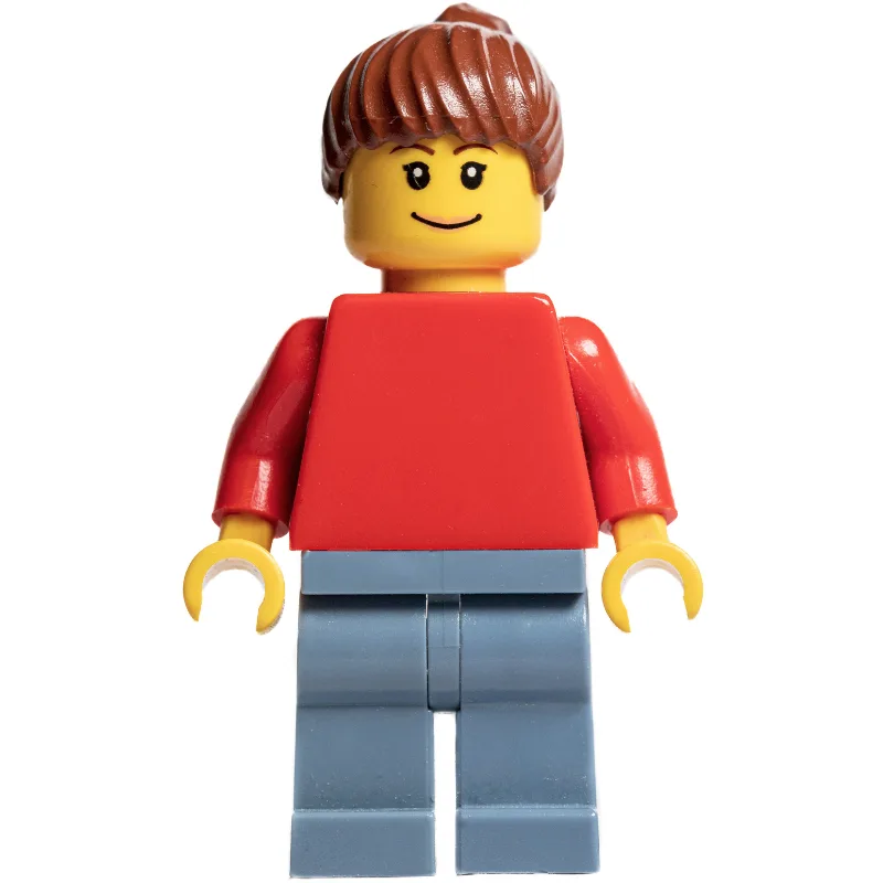 Woman - Red Torso, Sand Blue Legs — dans quels sets LEGO ? (fig-007121) | Brick Broker