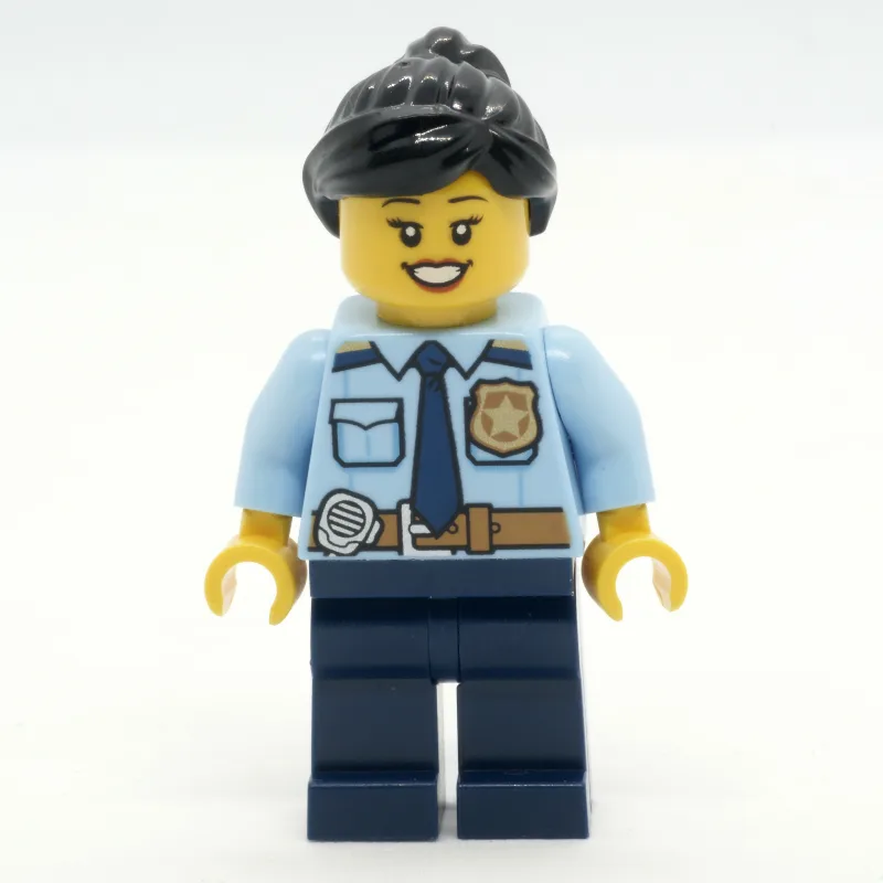 Police Officer, Bright Light Blue Shirt with… — minifigurine LEGO | Brick Broker