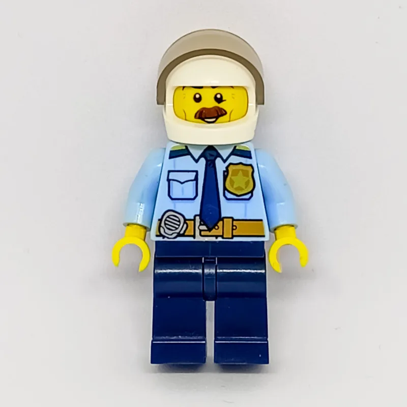 Bright Light Blue Shirt with Dark Blue Tie, B… — minifigurine LEGO | Brick Broker