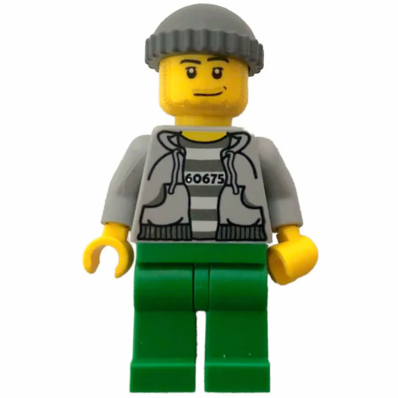 Criminal, Open Light Bluish Gray Hoodie over… — minifigurine LEGO | Brick Broker