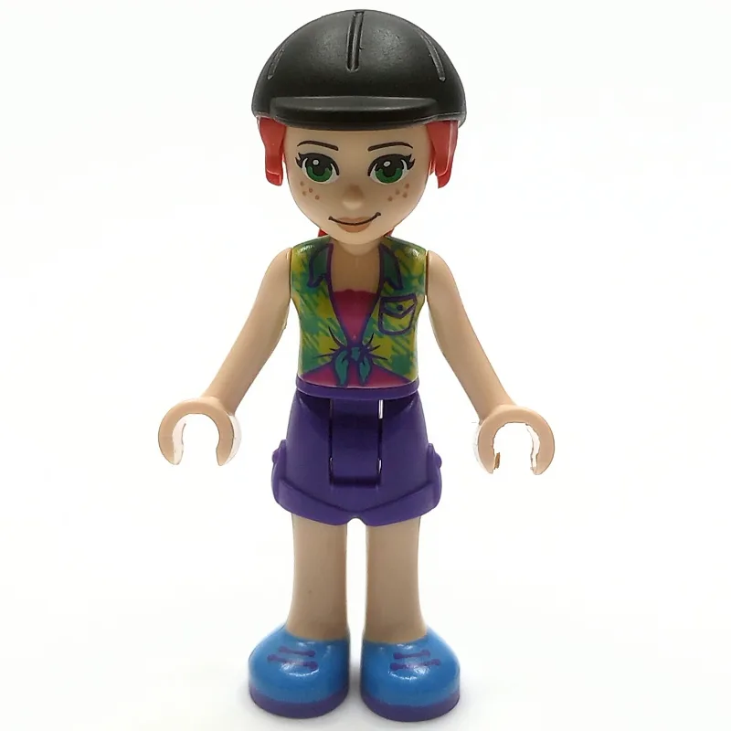 Mia - Lime Top, Dark Purple Skirt, Riding Cap — minifigurine LEGO | Brick Broker