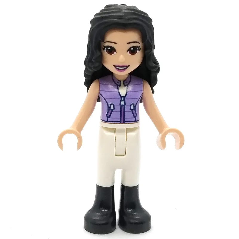 Emma - Lavender Jacket, White Pants, Black Ha… — minifigurine LEGO | Brick Broker