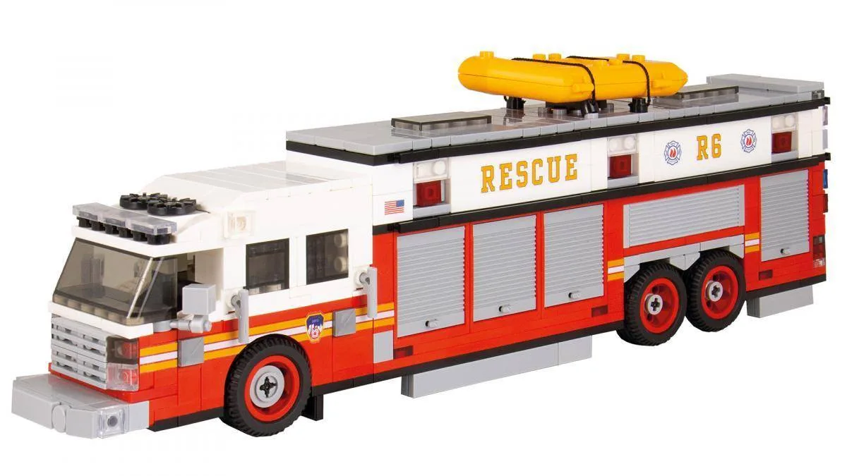 BlueBrixx Camion de pompier Commandant Secours lourd rouge/blanc (BB-100869) - prix | Brick Broker