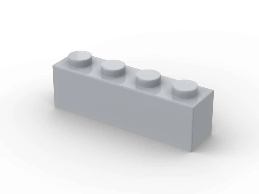 BlueBrixx Brique 1x4, Gris clair bleuté (500 pcs) (BB-401195) - prix | Brick Broker