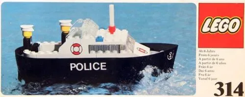 LEGO 314 Bateau de police - prix et où acheter | Brick Broker
