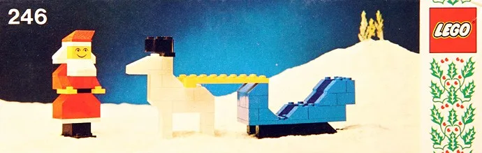 LEGO 246 Le Père Noël avec traîneau et rennes - prix | Brick Broker