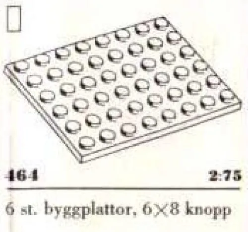 LEGO 464 Plaques 6 x 8, Blanches - prix et où acheter | Brick Broker