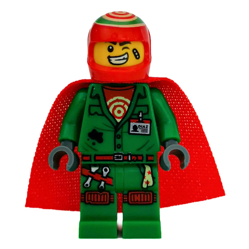 Douglas Elton / El Fuego, Green Outfit with R… — minifigurine LEGO | Brick Broker