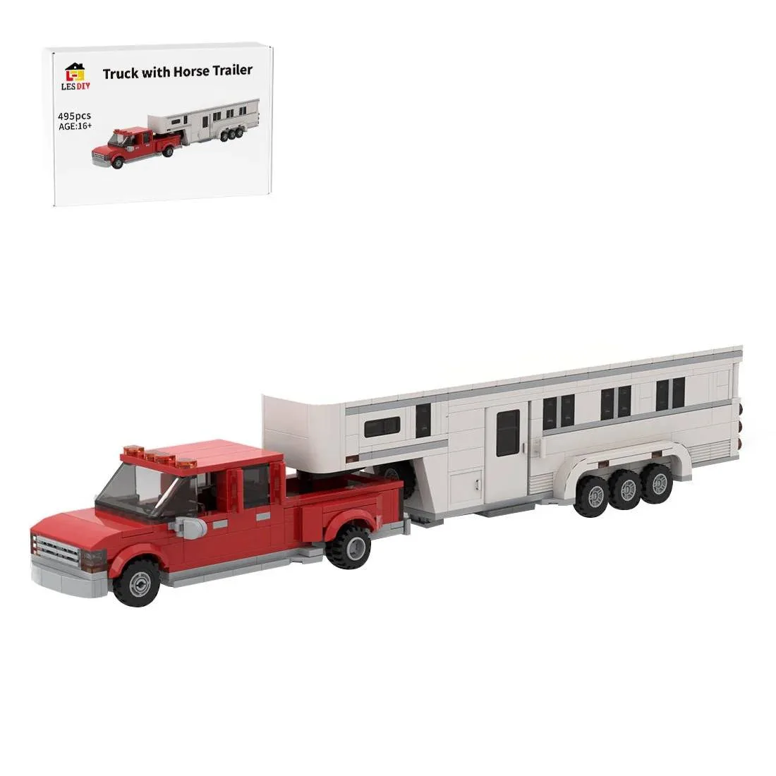 LesDiy Camion avec remorque pour chevaux (LESDIY-3607343) - prix | Brick Broker