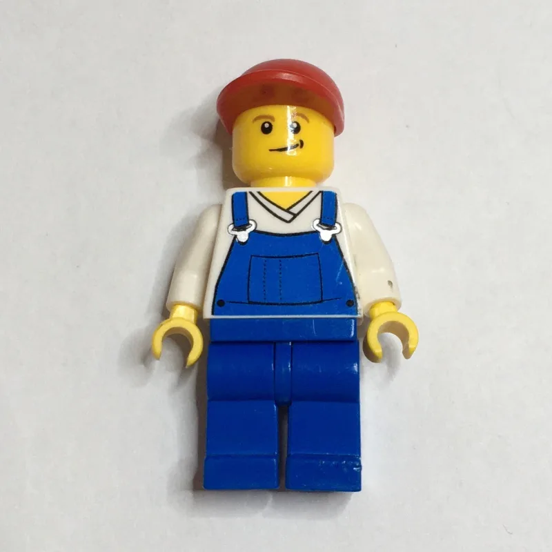White Torso, Blue Overall, Red Cap, Male (362… — minifigurine LEGO | Brick Broker