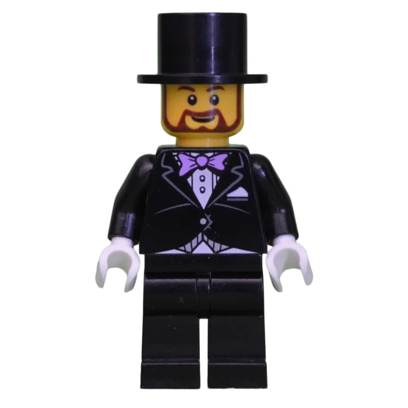 Groom, Black Suit with Lavender Bow Tie, Top… — minifigurine LEGO | Brick Broker